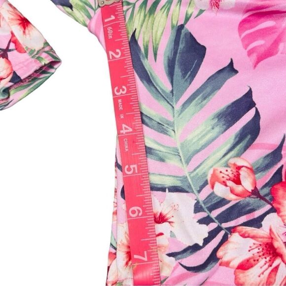 Fashion Nova Pink Tropical Bike Short Set - Picture 16 of 16